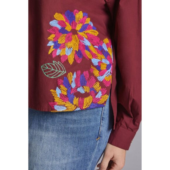 Anthropologie Maeve Embroidered Buttondown - Picture 8 of 13